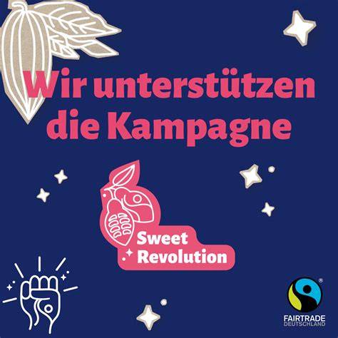 Fairtrade Kampagne Sweet Revolution - Protest-Slogans und Schulkampagne