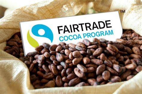 Fairtrade-Kakaobohnen und Schokolade