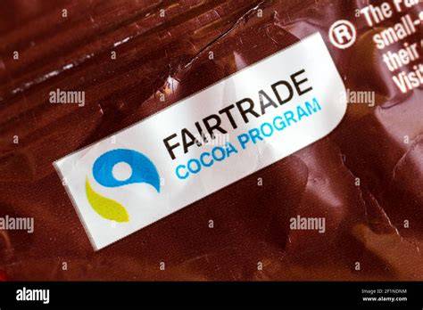 Fairtrade-Logo auf Schokoladenverpackung