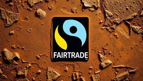 Fairtrade-Logo und Vergleich von Schokoladenprodukten