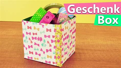 Falt- und Klebeanleitung: schnelle Geschenkbox