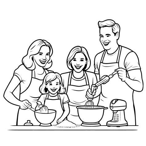 Familie beim Kuchenbacken: Kinder beim Rühren
