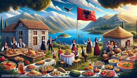 Familientreffen mit traditionellen albanischen Süßspeisen