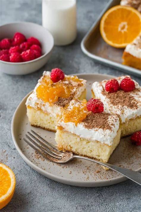 Fantakuchen mit Mandarinen-Schmand-Creme, Zimt, 12 Stücke