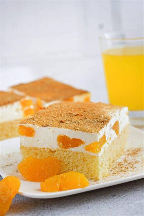 Fantakuchen mit Schmand-Mandarinen-Belag