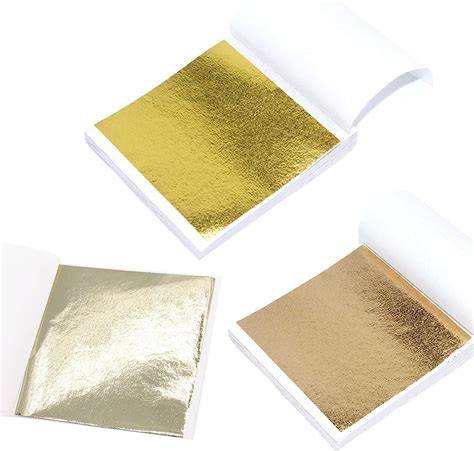 Farben und Formen von Blattgold für die Dekoration