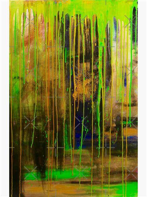 Farbiges Dripping und goldene Veredelung