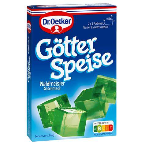 Farbschichten und Dekoration von Götterspeise