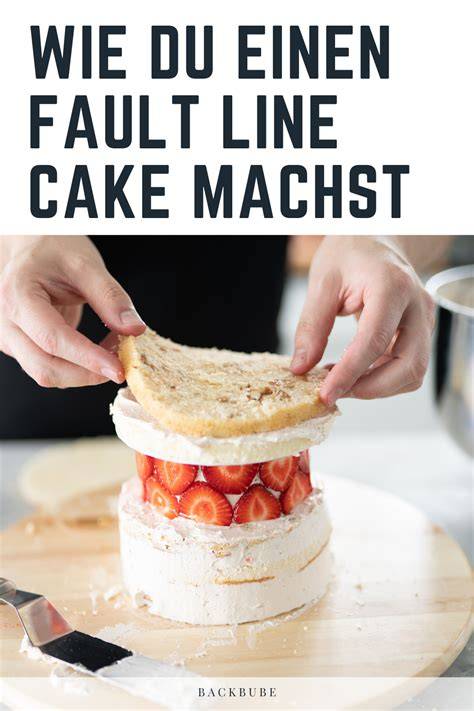 Fault Line Cake mit marmorierter Buttercreme