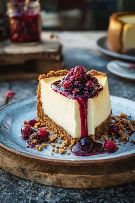 Feierlich angerichteter, servierbereiter Käsekuchen auf festlicher Tafel
