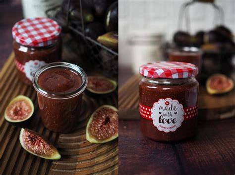 Feigenmarmelade als Geschenk kreativ dekoriert