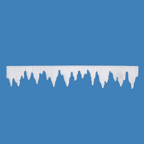 Feine Eiszapfen und Schneedecke aus Zuckerguss