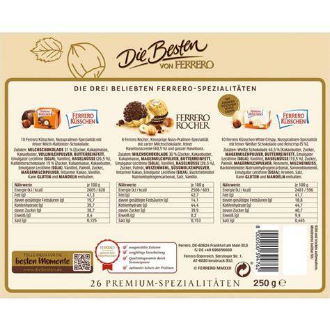 Ferrero Rocher Pralinen: Zutaten und Struktur