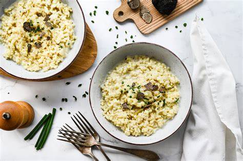 Fertig angerichtetes Trüffelrisotto