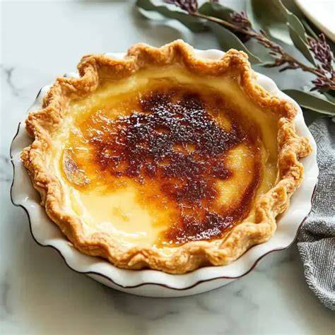 Fertige Makkaroni-Torte mit goldbrauner Oberfläche und Petersiliengarnitur