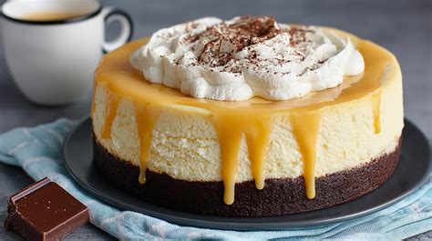 Fertiger Eierlikör-Käsekuchen mit goldbraunen Rändern