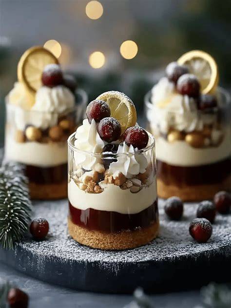 Festliche Dessertplatte mit Toppings