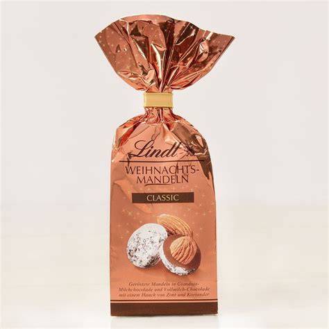 Festliche Lindt Weihnachtsmandeln Kupferverpackung