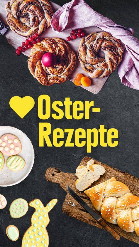 Festliche Szene: Oster- und Weihnachts-Serving eines Marzipan-Hefekranzes