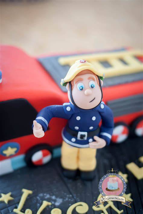 Feuerwehrmann Sam Fondant-Figuren Schritt für Schritt