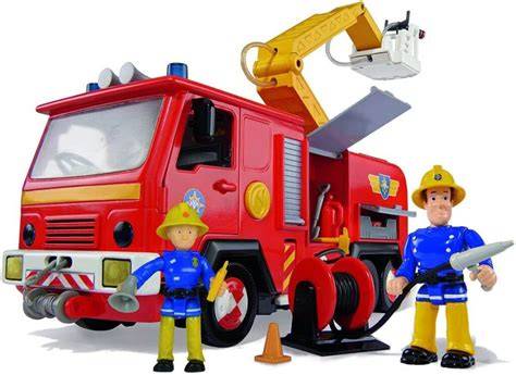 Feuerwehrmann Sam Kindergeburtstagstorte mit Sam und Feuerwehrauto