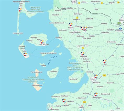 Filialen‑Karte Nordfriesland mit Standorten