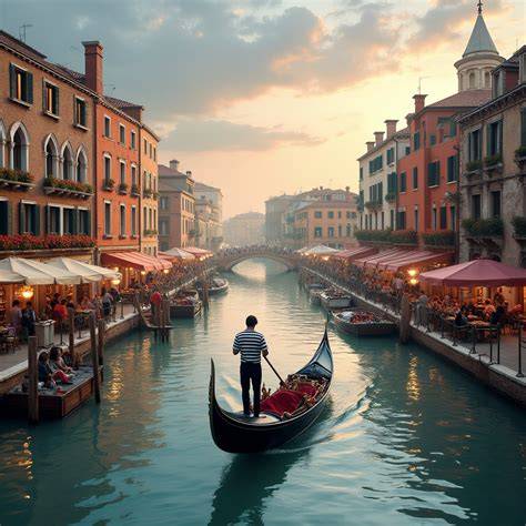 Filmstill von Amandus und Tilda auf ihrer Reise nach Venedig