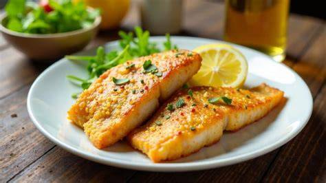 Fischfilets und Zubereitung auf Flammlachsbrett