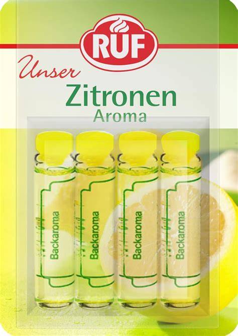 Fläschchen mit Aromamischung und Etikett
