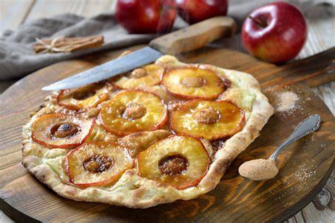 Flammkuchen süße Varianten: Apfel & Walnuss