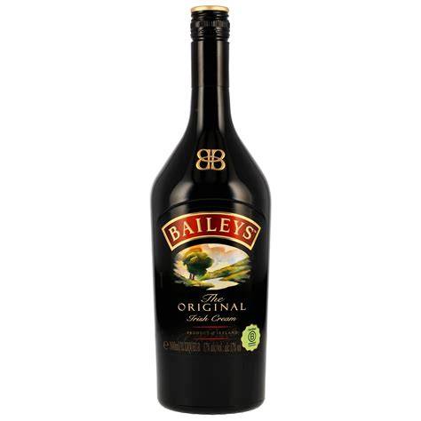 Flasche Baileys und Schale mit Baileys-Eis