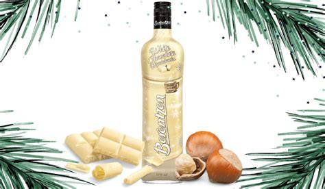 Flasche Berentzen White Chocolate Macadamia auf Holzuntergrund
