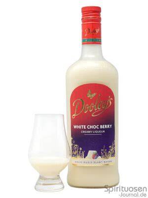 Flasche Dooley's White Chocolate mit Beeren