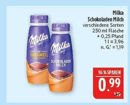 Flasche Milka Karamell Milch Produktabbildung