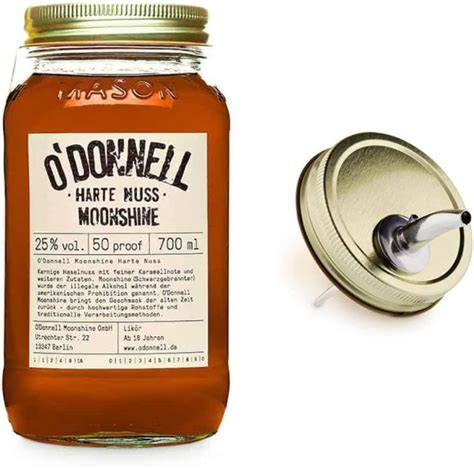 Flasche O'Donnell Moonshine mit Mason Jar