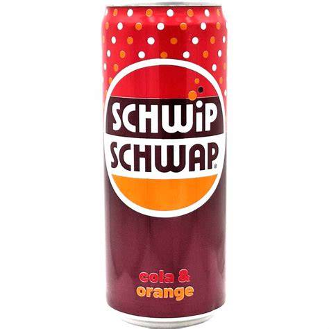 Flasche und Dose Schwip Schwap nebeneinander