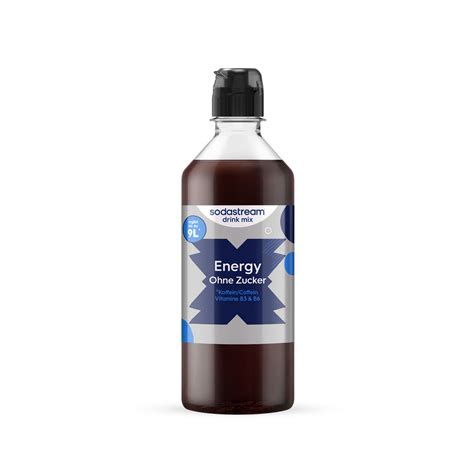 Flasche und Mischverhältnis von zuckerfreiem Energy Drink Sirup