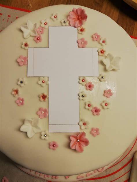 Fondant Kreuz Schablone und Zuschnitt