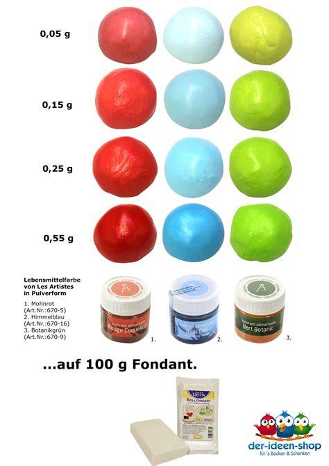Fondant einfärben mit Lebensmittelfarben