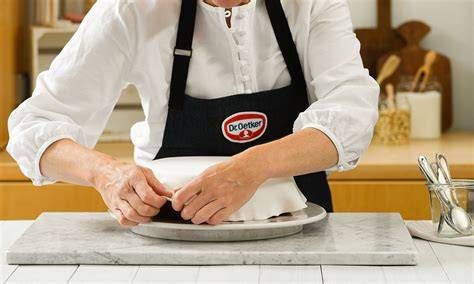 Fondant einkleiden - glatte Oberfläche nach Aprikotur