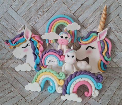 Fondant-Deko: Regenbogen und Einhorn als Inspiration