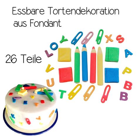 Fondant-Deko: Schultafel, Stifte und Mini-Rucksack