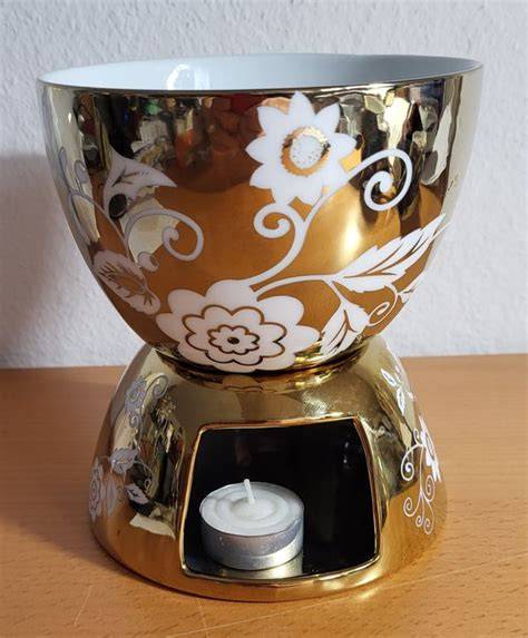 Fonduetopf-Alternative Stövchen mit feuerfester Schale