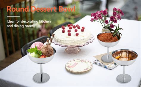 Form- und Größenvergleich runder Dessertschalen mit Portionsgrößen