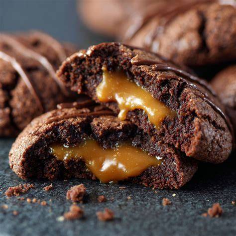 Formen der Cookies mit Karamellkern
