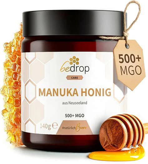 Foto: Hochwertiges Manuka Honig Glas und Zertifikat