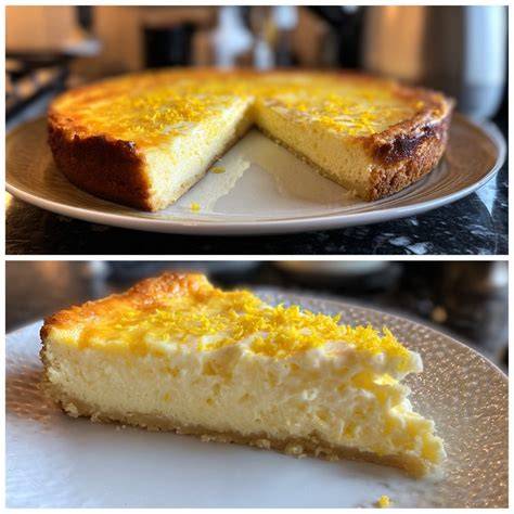 Foto: Käsekuchen mit Zitronenabrieb und Puderzucker