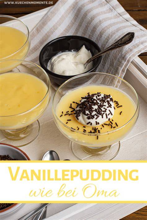Foto: Nostalgischer Vanillepudding wie bei Oma, serviert mit Streuseln