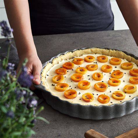Foto eines knusprigen Mürbteigbodens in Tarteform