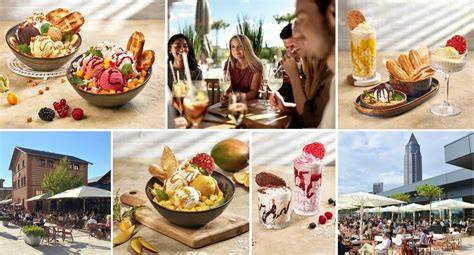 Foto-Collage typischer Dessert-Kreationen der unterschiedlichen Schwierigkeitsgrade
